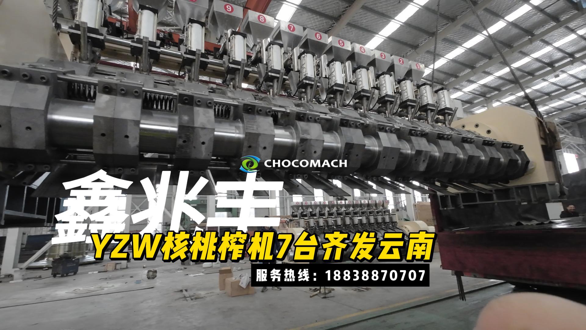 祝賀兆格環(huán)保鑫兆豐7臺YZW-12型核桃榨油機(jī)順利發(fā)貨云南