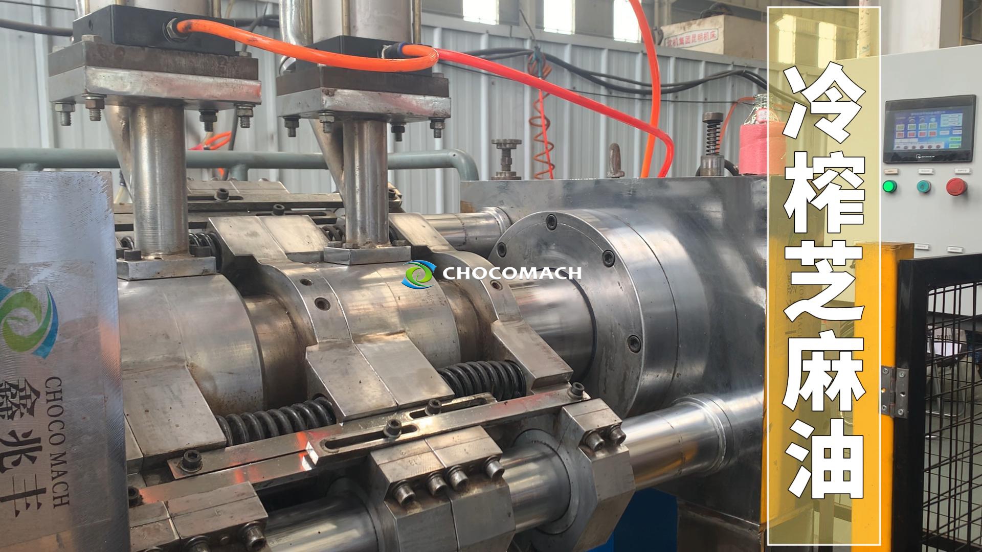 全自動(dòng)液壓榨油機(jī)YZW2缸冷榨芝麻油試機(jī)視頻